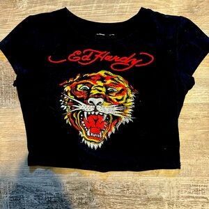 Ed Hardy Tiger Cropped Shirt
